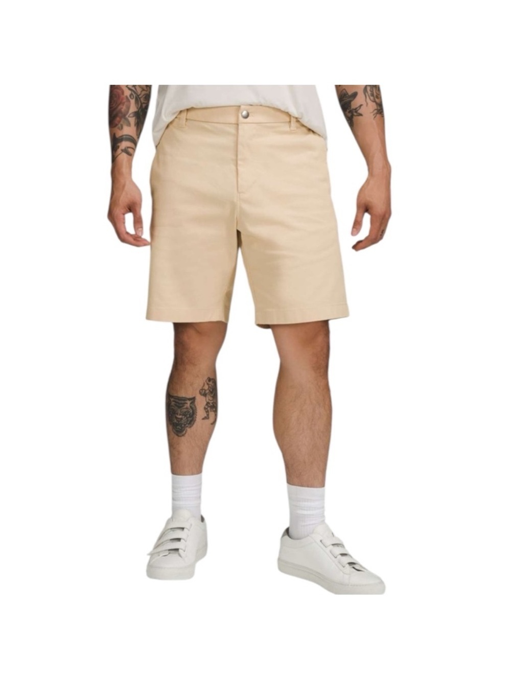 Lululemon Commission Classic Fit Short 9" Oxford khaki tan M7AUES Sz 38